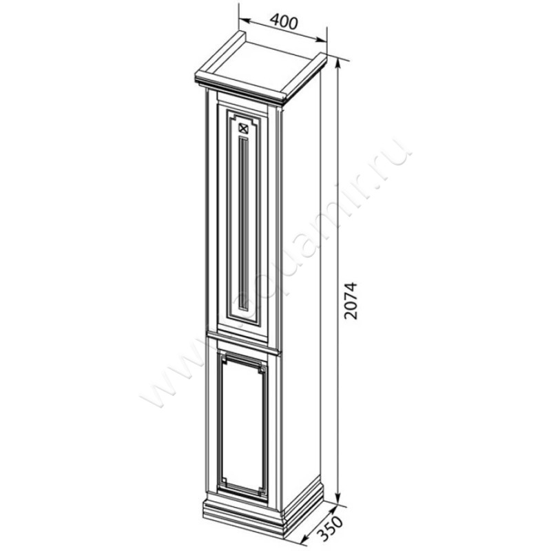 Шкаф-пенал Aquanet Фредерика 00175755 размеры