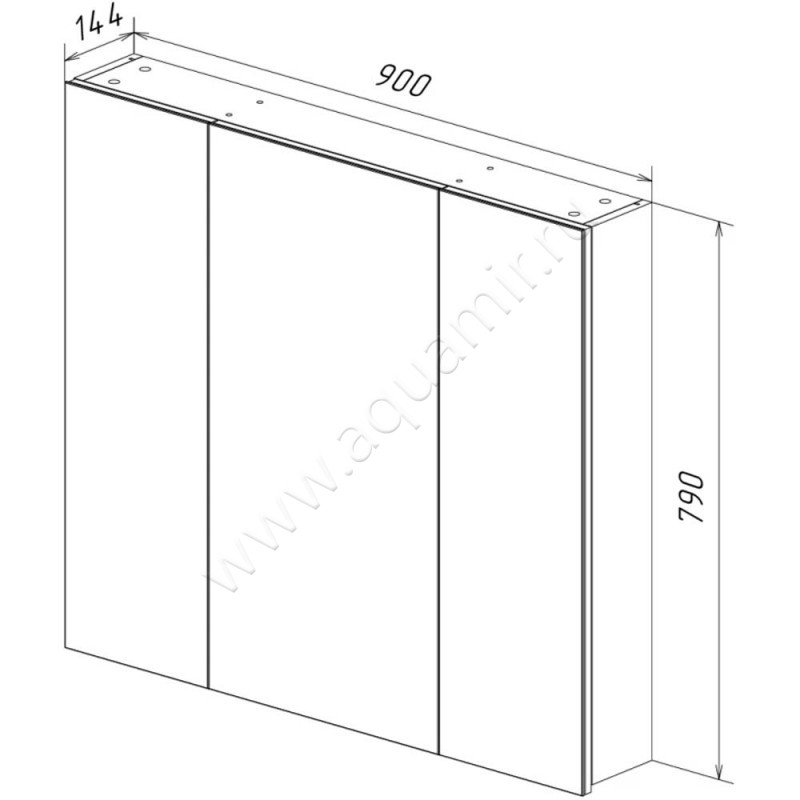 Зеркало-шкаф Lemark Universal LM90ZS-U размеры