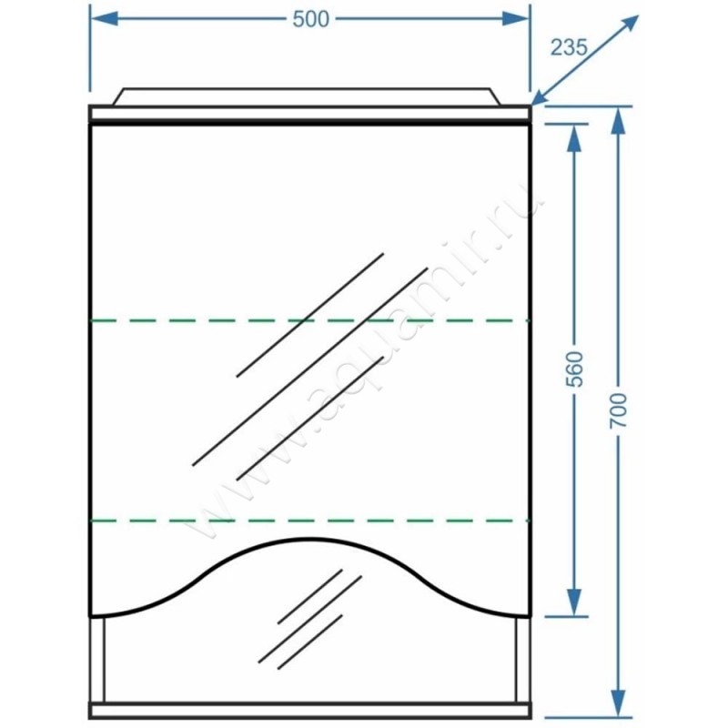 Зеркало-шкаф Stella Polar Лиана SP-00000036 размеры