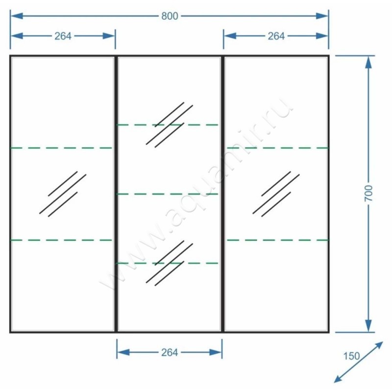 Зеркало-шкаф Stella Polar Парма SP-00000126 размеры