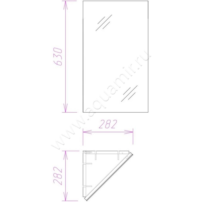 Зеркало-шкаф Onika Мини 303002 размеры