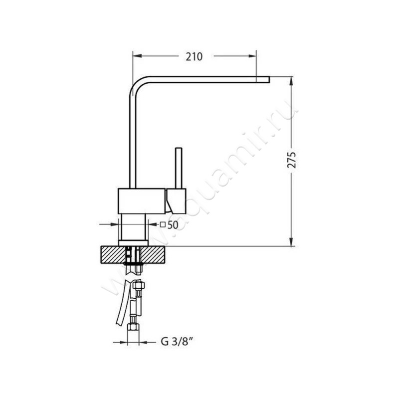 Смеситель для кухни Alveus Laguna 1134826 размеры