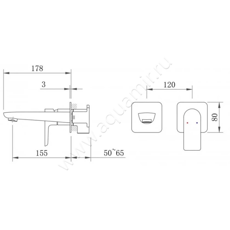 Смеситель Berges Wasserhaus Ventas S 076014 размеры