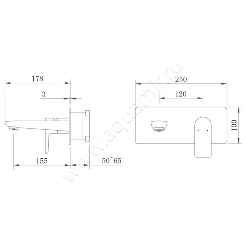 Смеситель Berges Wasserhaus Ventas S 076013 размеры