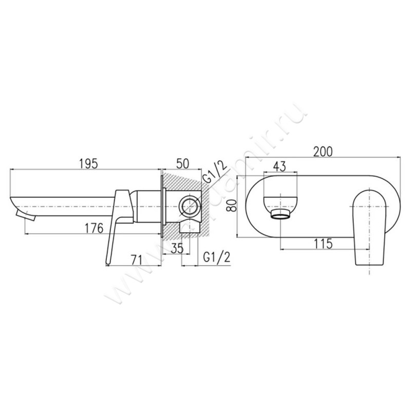 Смеситель Rav Slezak Colorado CO135Z размеры