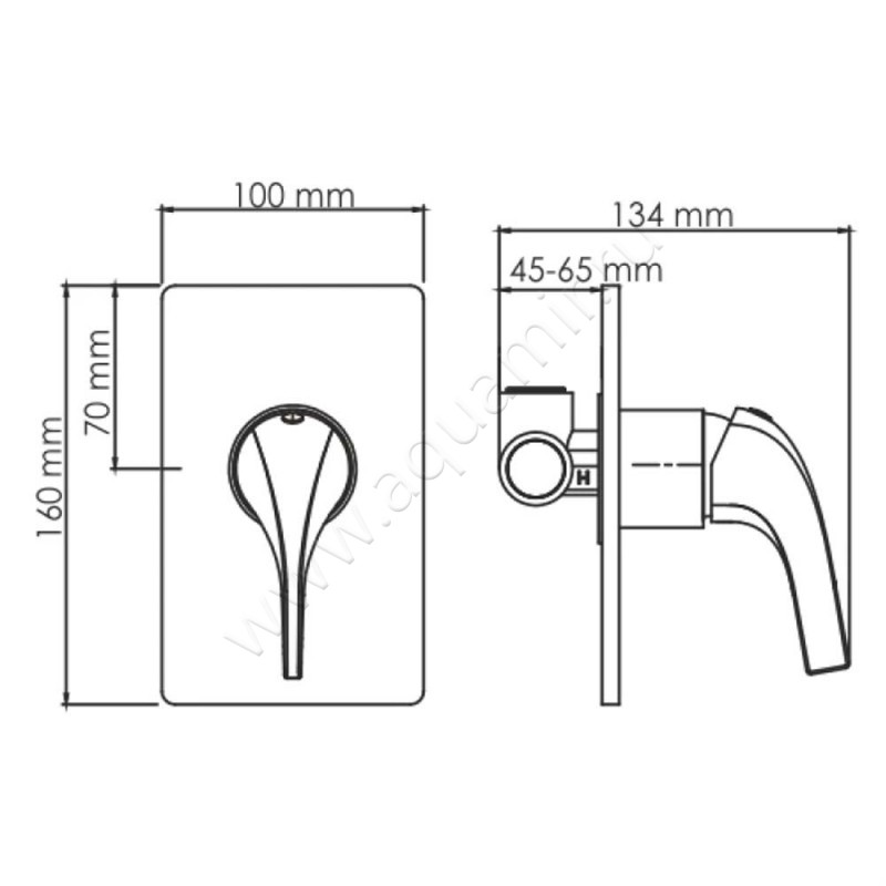 Смеситель Wasserkraft Sauer 7151 размеры