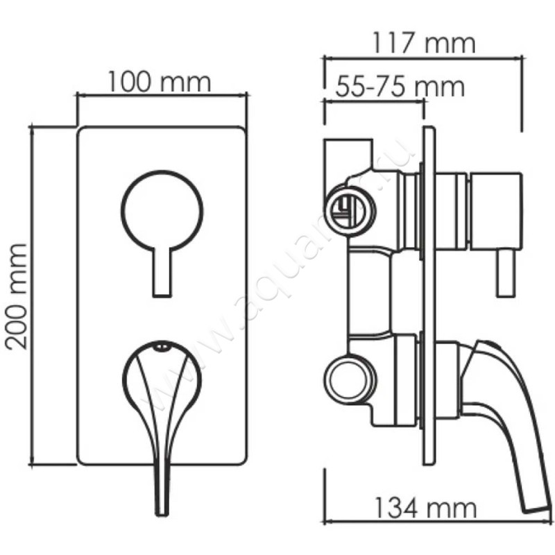 Смеситель Wasserkraft Sauer 7171 размеры