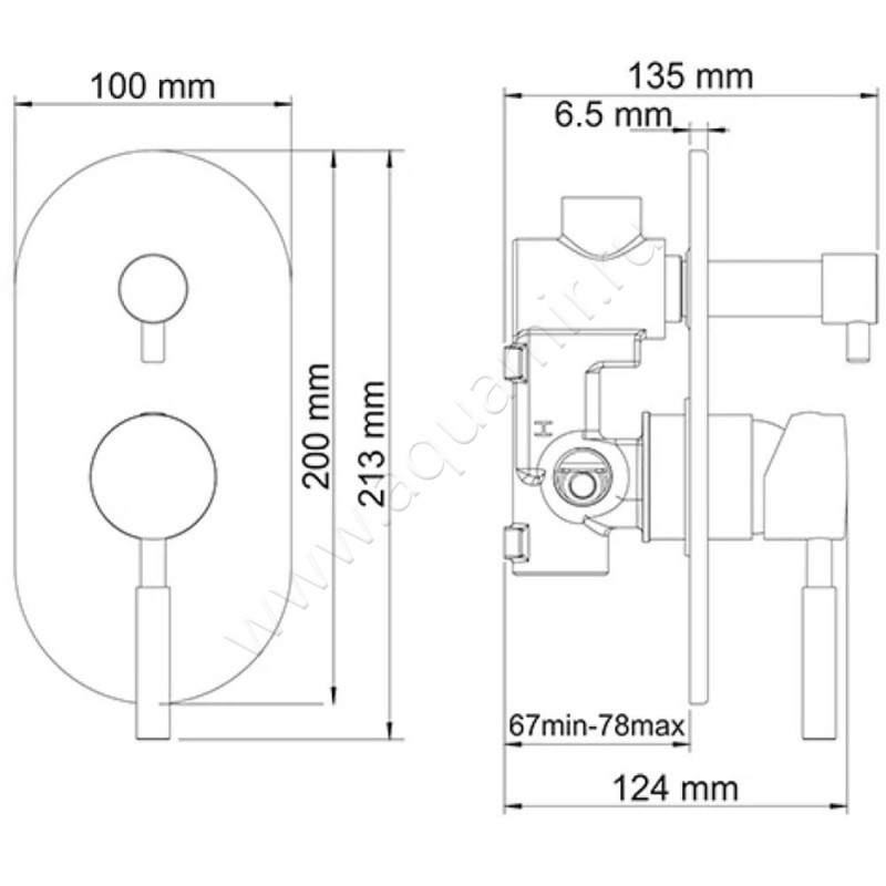 Смеситель Wasserkraft Wern 4241 размеры