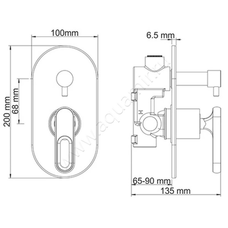 Смеситель Wasserkraft Kammel 1841 размеры