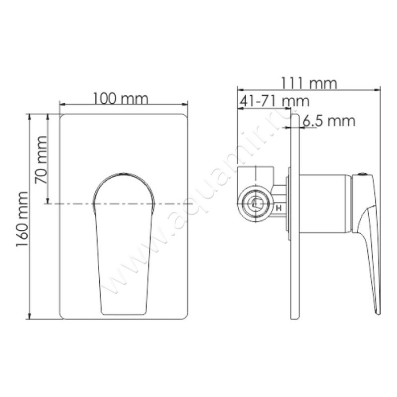 Смеситель Wasserkraft Glan 6651 размеры