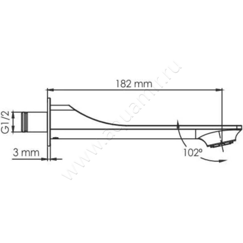 Смеситель Wasserkraft Wiese A84563 размеры