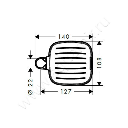 Мыльница на штангу Hansgrohe Casetta E 26519000 размеры