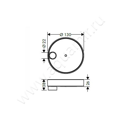 Мыльница на штангу Hansgrohe Cassetta’S Puro 28679000 размеры