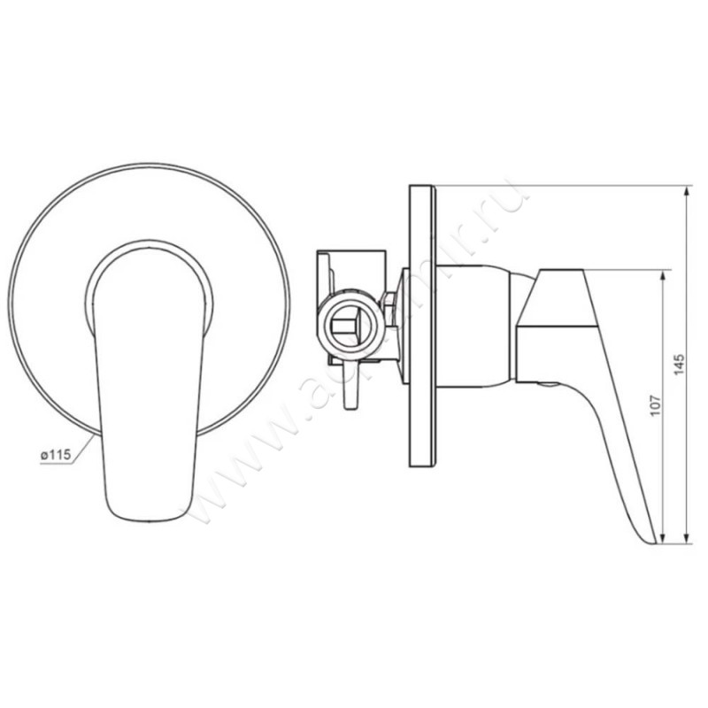 Смеситель Damixa Jupiter 777500001 размеры