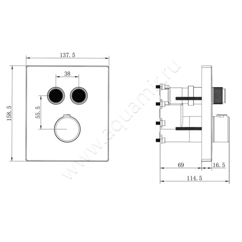 Смеситель Vincea VSCV321TMGM размеры