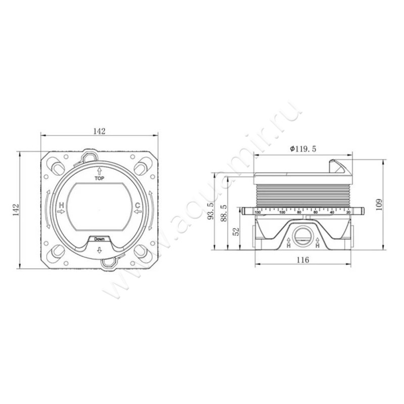 Смеситель Vincea VSCV321TMMB размеры