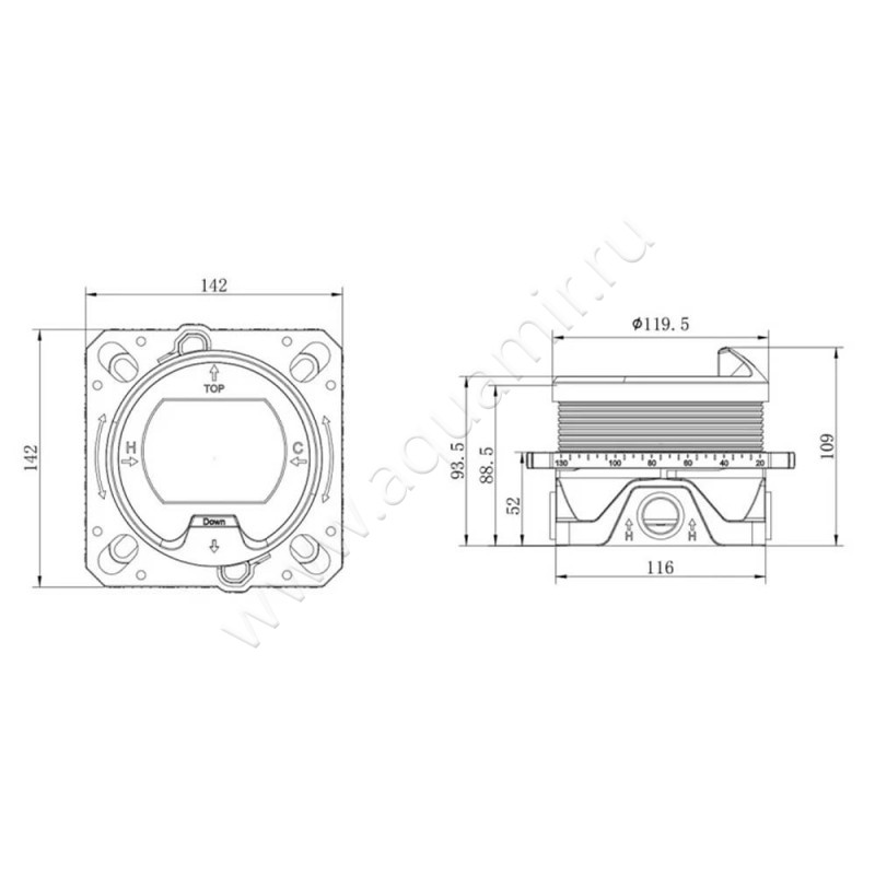 Смеситель Vincea VSCV322TMMB размеры