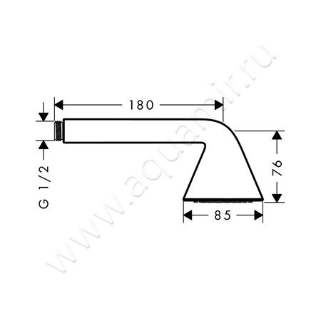 Душевая лейка Hansgrohe Axor ShowerCollection 26025000 размеры