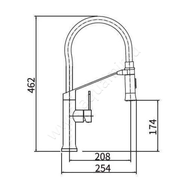 Смеситель для кухни Fashun A545017 размеры