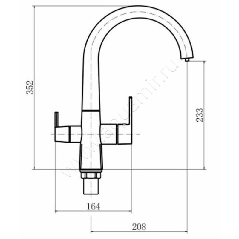 Смеситель Fashun A435320 размеры