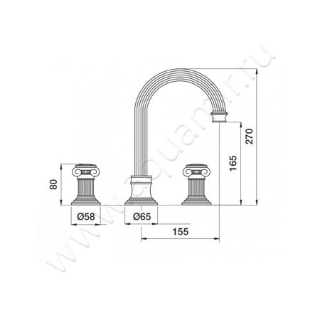 Смеситель для раковины Cezares Olimp OLIMP-BLS2-A-01-Sw размеры