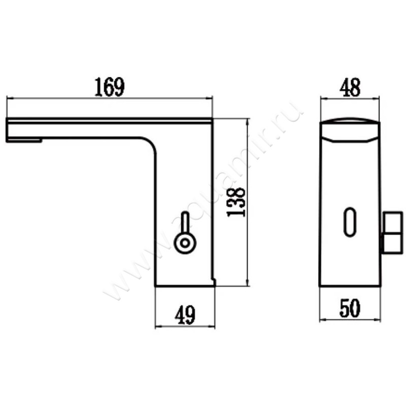 Смеситель для раковины Savol S-GY8896 размеры