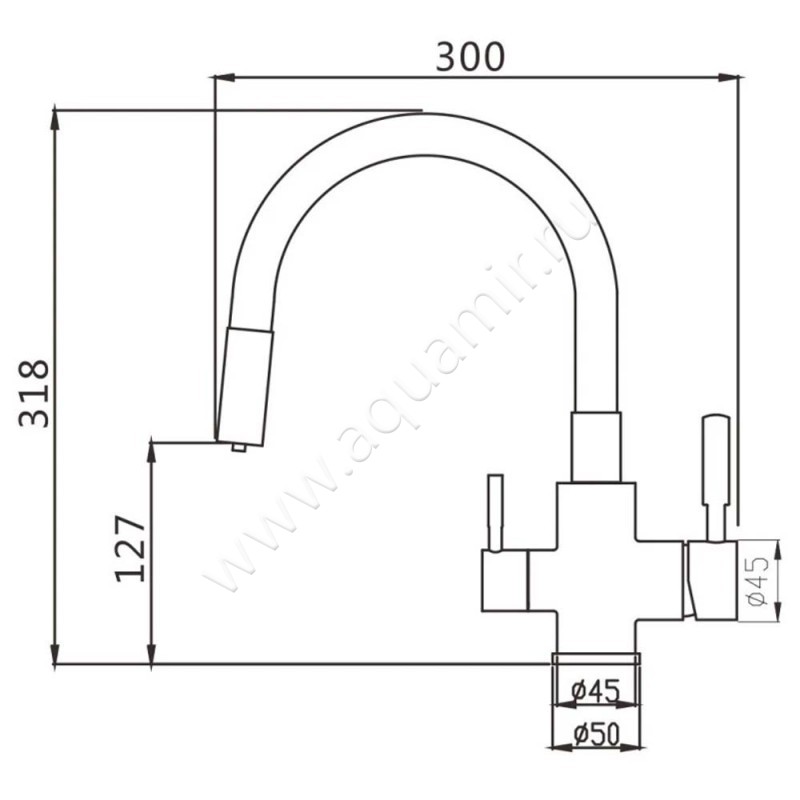 Смеситель Shevanik S56 S568B размеры