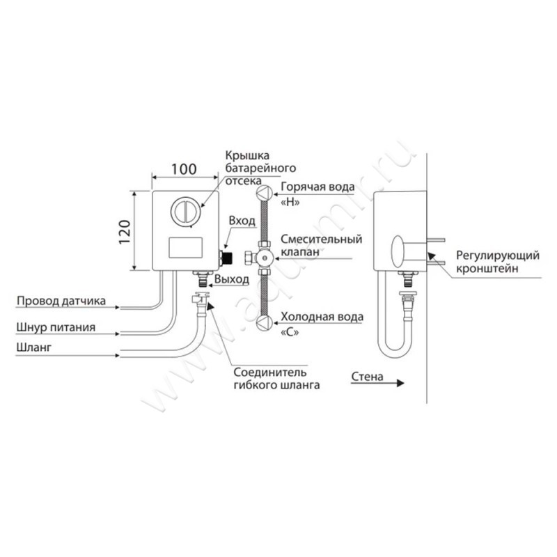 Смеситель Timo Torne 437300SM размеры