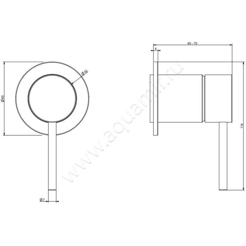 Смеситель Gessi316 54019239 размеры