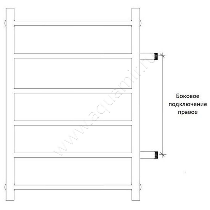 Полотенцесушитель латунный водяной Secado Триада 1 4603777477301 размеры