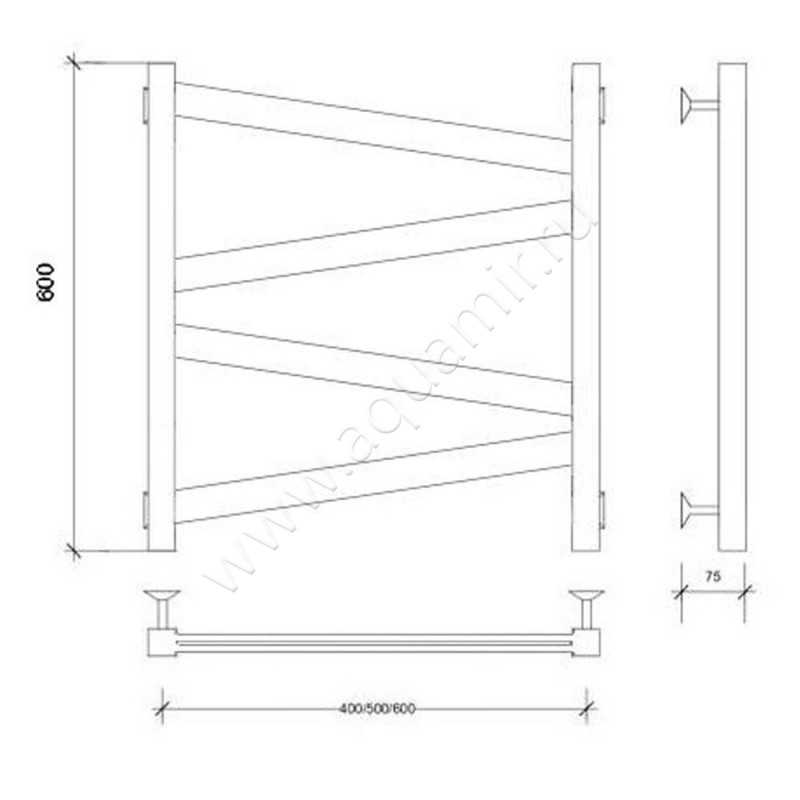 Полотенцесушитель водяной Secado Мирано плюс 4673739246726 размеры