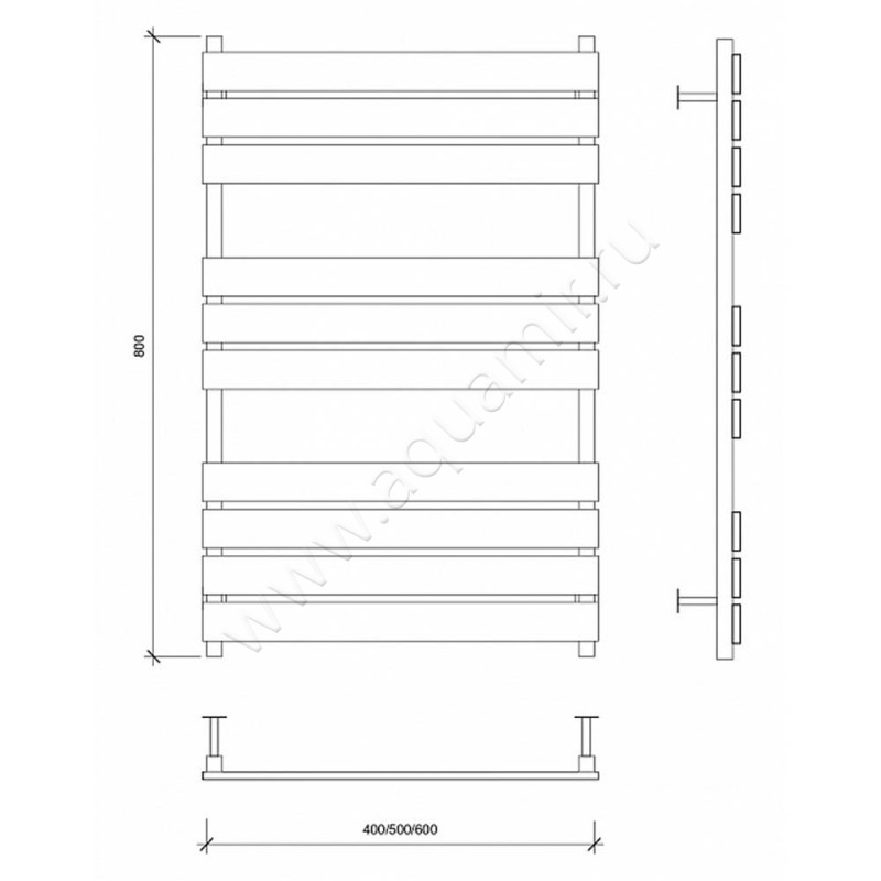 Полотенцесушитель водяной Secado Мормано 4673739253083 размеры