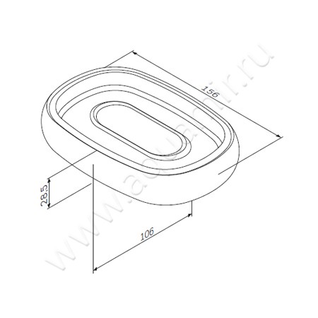 Мыльница настольная AM.PM Sensation A3031200 размеры