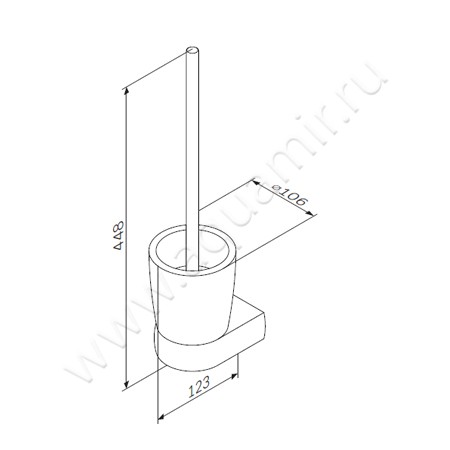 Ершик настенный AM.PM Sensation A3033300 размеры