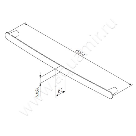 Полотенцедержатель AM.PM Sensation A30346400 размеры