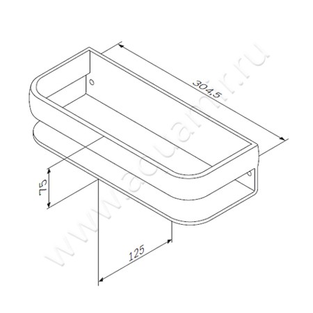 Мыльница для душа AM.PM Sensation A3034800 размеры