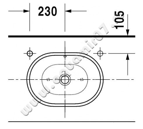 Раковина-чаша накладная Duravit Foster 0335500000 размеры