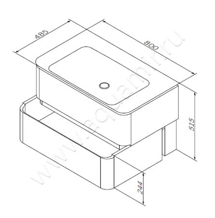 Тумба для раковины AM.PM Sensation M30FHX0802TF размеры