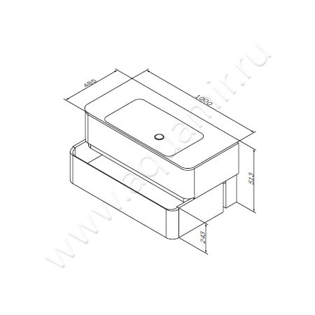 Тумба для раковины AM.PM Sensation M30FHX1002TF размеры