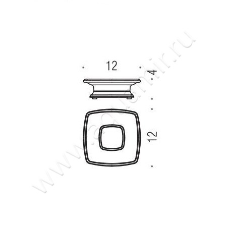 Мыльница настольная Colombo Portofino B3242.crom размеры