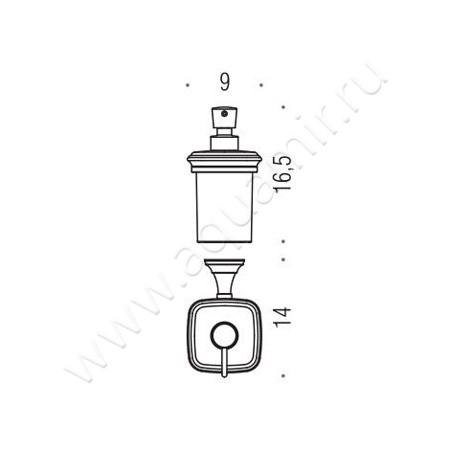 Дозатор Colombo Portofino B9325.000 размеры