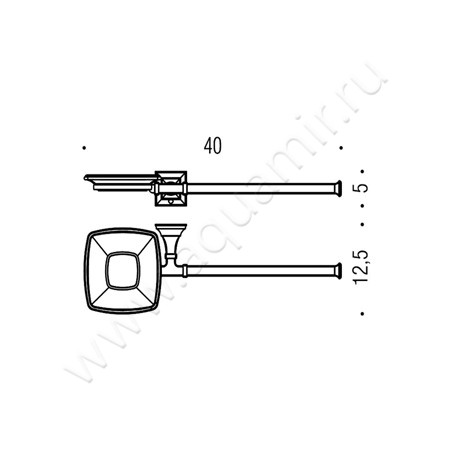 Мыльница с полотенцедержателем Colombo Portofino B3274 SX.bronze размеры