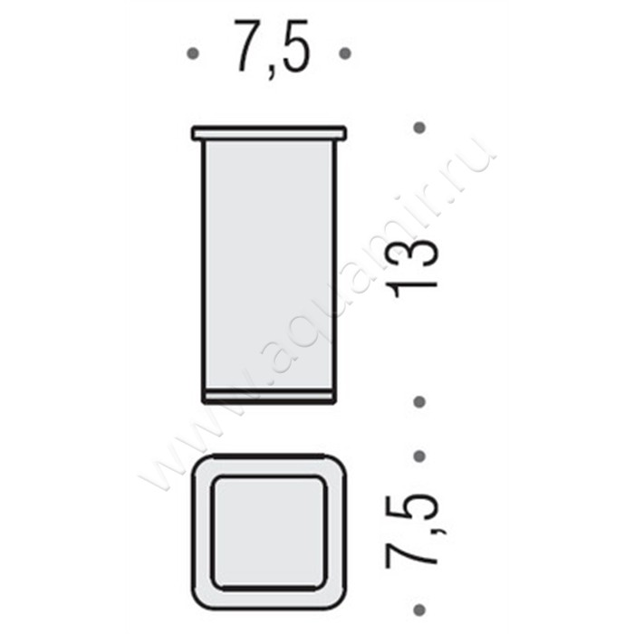 Стакан настольный Colombo Lulu B6241.gold размеры