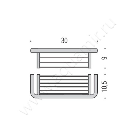 Полка для душа Colombo Lulu B6232.gold размеры