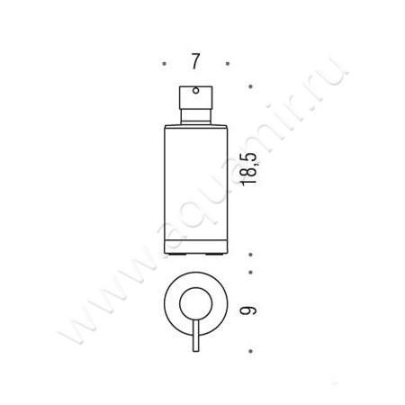 Дозатор Colombo Nordic B9324.CNO размеры