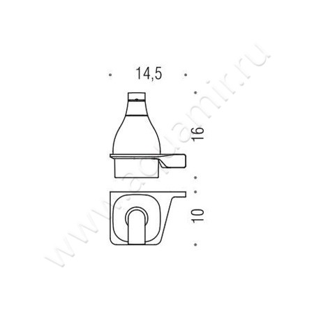 Дозатор Colombo Alize B9330.SX размеры