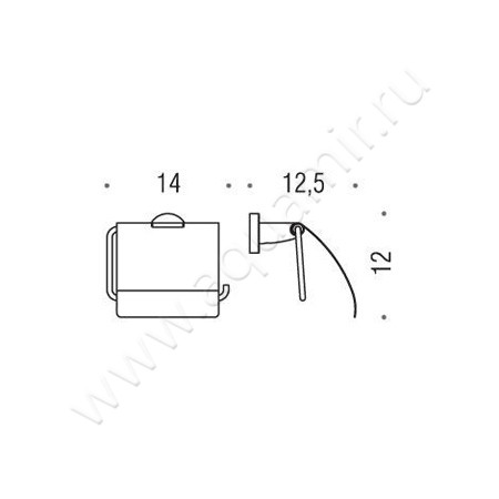 Бумагодержатель Colombo Basic B2791 размеры