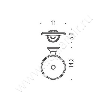 Мыльница настенная Colombo Hermitage B3301.000 размеры