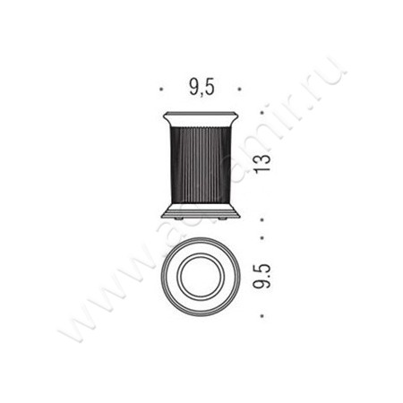 Стакан настольный Colombo Hermitage B3341.OA размеры