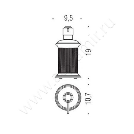 Дозатор Colombo Hermitage B9336.OA-VAN размеры
